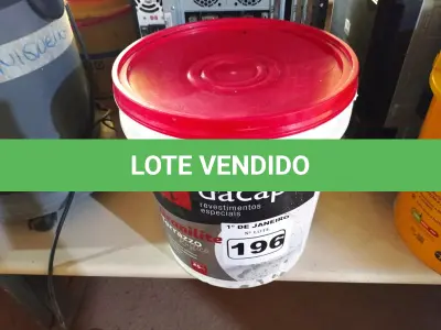 LOTE 196 - 01 BALDE DE GRANILITE RUSTICO DACAPÓ 25KG. (NO ESTADO) ATENÇÃO! FAZER A VISITAÇÃO ANTES DE ARREMATAR, NÃO SABEMOS SE FUNCIONA. LEILÃO NÃO TEM GARANTIA E NEM DEVOLUÇÃO, SUJEITO A POSSÍVEIS AVARIAS VISÍVEIS/OCULTAS E/OU AUSÊNCIA DE COMPONENTES.