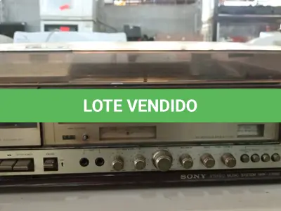 LOTE 391 - 01 APARELHO DE SOM 3X1 MARCA SONY. (NO ESTADO) ATENÇÃO! FAZER A VISITAÇÃO ANTES DE ARREMATAR, NÃO SABEMOS SE FUNCIONA. LEILÃO NÃO TEM GARANTIA E NEM DEVOLUÇÃO, SUJEITO A POSSÍVEIS AVARIAS VISÍVEIS/OCULTAS E/OU AUSÊNCIA DE COMPONENTES.
