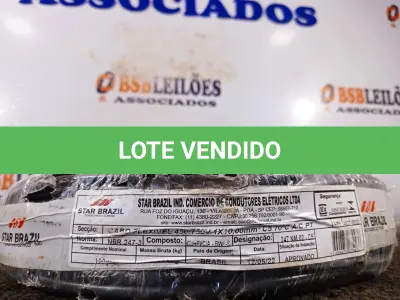 LOTE 275 - 01 ROLO DE CABO FLEXÍVEL 100M 1X10MM NA COR PRETA. (NOVO). (NO ESTADO) ATENÇÃO! FAZER A VISITAÇÃO ANTES DE ARREMATAR, NÃO SABEMOS SE FUNCIONA. LEILÃO NÃO TEM GARANTIA E NEM DEVOLUÇÃO, SUJEITO A POSSÍVEIS AVARIAS VISÍVEIS/OCULTAS E/OU AUSÊNCIA DE COMPONENTES.