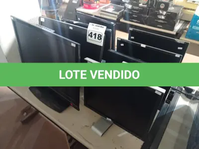 LOTE 418 - 08 MONITORES MARCAS E MODELOS DIVERSOS PARA RETIRADA DE PEÇAS. (NO ESTADO) ATENÇÃO! FAZER A VISITAÇÃO ANTES DE ARREMATAR, NÃO SABEMOS SE FUNCIONA. LEILÃO NÃO TEM GARANTIA E NEM DEVOLUÇÃO, SUJEITO A POSSÍVEIS AVARIAS VISÍVEIS/OCULTAS E/OU AUSÊNCIA DE COMPONENTES.
