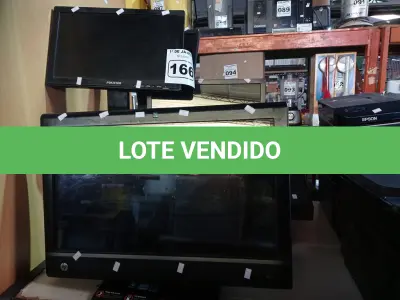 LOTE 166 - 02 CPU’S, 01 MÁQUINA DE ESCREVER E 04 MONITORES MARCAS E MODELOS DIVERSOS. (NO ESTADO) ATENÇÃO! FAZER A VISITAÇÃO ANTES DE ARREMATAR, NÃO SABEMOS SE FUNCIONA. LEILÃO NÃO TEM GARANTIA E NEM DEVOLUÇÃO, SUJEITO A POSSÍVEIS AVARIAS VISÍVEIS/OCULTAS E/OU AUSÊNCIA DE COMPONENTES.