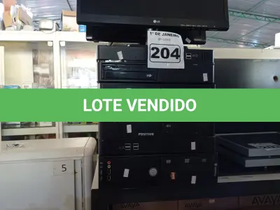 LOTE 204 - 04 CPU’S E 02 MONITORES MARCAS E MODELOS DIVERSOS. (NO ESTADO) ATENÇÃO! FAZER A VISITAÇÃO ANTES DE ARREMATAR, NÃO SABEMOS SE FUNCIONA. LEILÃO NÃO TEM GARANTIA E NEM DEVOLUÇÃO, SUJEITO A POSSÍVEIS AVARIAS VISÍVEIS/OCULTAS E/OU AUSÊNCIA DE COMPONENTES.