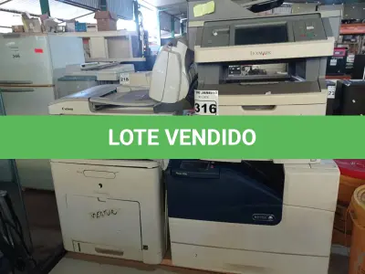 LOTE 316 - 03 IMPRESSORAS MULTIFUNCIONAL MARCAS E MODELOS DIVERSOS. (NO ESTADO) ATENÇÃO! FAZER A VISITAÇÃO ANTES DE ARREMATAR, NÃO SABEMOS SE FUNCIONA. LEILÃO NÃO TEM GARANTIA E NEM DEVOLUÇÃO, SUJEITO A POSSÍVEIS AVARIAS VISÍVEIS/OCULTAS E/OU AUSÊNCIA DE COMPONENTES.