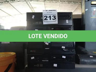 LOTE 213 - 04 CPU’S MARCAS E MODELOS DIVERSOS. (NO ESTADO) ATENÇÃO! FAZER A VISITAÇÃO ANTES DE ARREMATAR, NÃO SABEMOS SE FUNCIONA. LEILÃO NÃO TEM GARANTIA E NEM DEVOLUÇÃO, SUJEITO A POSSÍVEIS AVARIAS VISÍVEIS/OCULTAS E/OU AUSÊNCIA DE COMPONENTES.