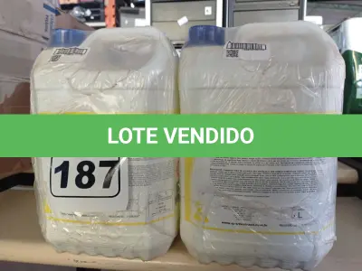 LOTE 187 - 20 LITROS DE DESINFETANTE HOSPITALAR PARA SUPERFÍCIES FIXAS E ARTIGOS NÃO CRÍTICOS. (NO ESTADO) ATENÇÃO! FAZER A VISITAÇÃO ANTES DE ARREMATAR, NÃO SABEMOS SE FUNCIONA. LEILÃO NÃO TEM GARANTIA E NEM DEVOLUÇÃO, SUJEITO A POSSÍVEIS AVARIAS VISÍVEIS/OCULTAS E/OU AUSÊNCIA DE COMPONENTES.