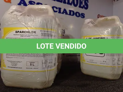 LOTE 146 - 20 LITROS DE DESINFETANTE HOSPITALAR PARA SUPERFÍCIES FIXAS E ARTIGOS NÃO CRÍTICOS. (NO ESTADO) ATENÇÃO! FAZER A VISITAÇÃO ANTES DE ARREMATAR, NÃO SABEMOS SE FUNCIONA. LEILÃO NÃO TEM GARANTIA E NEM DEVOLUÇÃO, SUJEITO A POSSÍVEIS AVARIAS VISÍVEIS/OCULTAS E/OU AUSÊNCIA DE COMPONENTES.