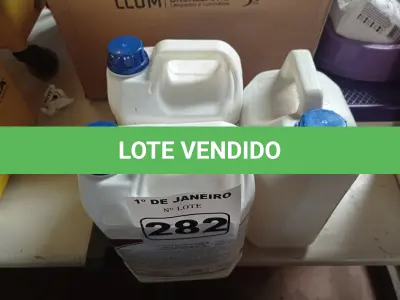 LOTE 282 - 15 LITROS DE CLOROCLEAN. (NO ESTADO) ATENÇÃO! FAZER A VISITAÇÃO ANTES DE ARREMATAR, NÃO SABEMOS SE FUNCIONA. LEILÃO NÃO TEM GARANTIA E NEM DEVOLUÇÃO, SUJEITO A POSSÍVEIS AVARIAS VISÍVEIS/OCULTAS E/OU AUSÊNCIA DE COMPONENTES.