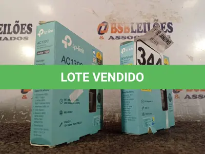 LOTE 344 - 02 ADAPTADORES WIRELESS TPLINK. (NO ESTADO) ATENÇÃO! FAZER A VISITAÇÃO ANTES DE ARREMATAR, NÃO SABEMOS SE FUNCIONA. LEILÃO NÃO TEM GARANTIA E NEM DEVOLUÇÃO, SUJEITO A POSSÍVEIS AVARIAS VISÍVEIS/OCULTAS E/OU AUSÊNCIA DE COMPONENTES.