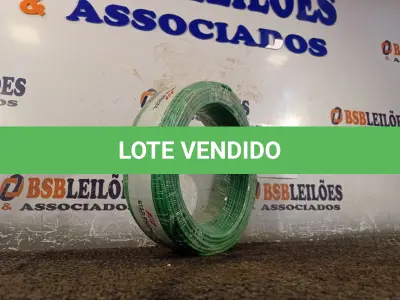 LOTE 415 - 01 ROLO DE CABO FLEXÍVEL 100M 1X2,2MM NA COR VERDE. (NOVO). (NO ESTADO) ATENÇÃO! FAZER A VISITAÇÃO ANTES DE ARREMATAR, NÃO SABEMOS SE FUNCIONA. LEILÃO NÃO TEM GARANTIA E NEM DEVOLUÇÃO, SUJEITO A POSSÍVEIS AVARIAS VISÍVEIS/OCULTAS E/OU AUSÊNCIA DE COMPONENTES.