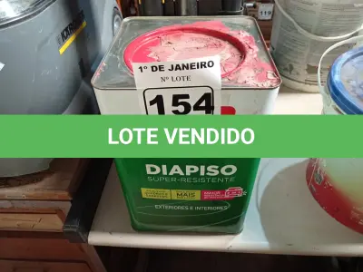 LOTE 154 - 01 LATA DE TINTA IQUINE DIAPISO SUPER RESISTENTE 18L NA COR VERMELHA. (NO ESTADO) ATENÇÃO! FAZER A VISITAÇÃO ANTES DE ARREMATAR, NÃO SABEMOS SE FUNCIONA. LEILÃO NÃO TEM GARANTIA E NEM DEVOLUÇÃO, SUJEITO A POSSÍVEIS AVARIAS VISÍVEIS/OCULTAS E/OU AUSÊNCIA DE COMPONENTES.