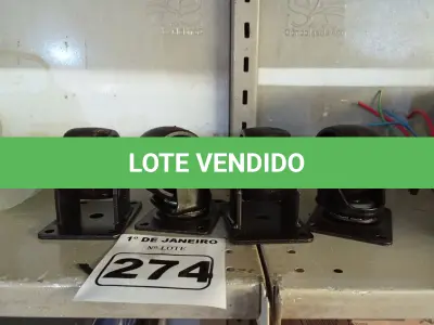 LOTE 274 - 04 ROLDANAS. (NO ESTADO) ATENÇÃO! FAZER A VISITAÇÃO ANTES DE ARREMATAR, NÃO SABEMOS SE FUNCIONA. LEILÃO NÃO TEM GARANTIA E NEM DEVOLUÇÃO, SUJEITO A POSSÍVEIS AVARIAS VISÍVEIS/OCULTAS E/OU AUSÊNCIA DE COMPONENTES.