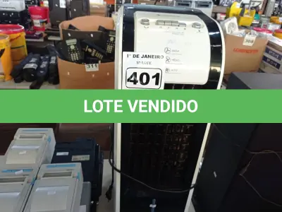 LOTE 401 - 01 CLIMATIZADOR DE AR 220V. (NO ESTADO) ATENÇÃO! FAZER A VISITAÇÃO ANTES DE ARREMATAR, NÃO SABEMOS SE FUNCIONA. LEILÃO NÃO TEM GARANTIA E NEM DEVOLUÇÃO, SUJEITO A POSSÍVEIS AVARIAS VISÍVEIS/OCULTAS E/OU AUSÊNCIA DE COMPONENTES.