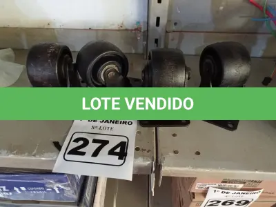 LOTE 274 - 04 ROLDANAS. (NO ESTADO) ATENÇÃO! FAZER A VISITAÇÃO ANTES DE ARREMATAR, NÃO SABEMOS SE FUNCIONA. LEILÃO NÃO TEM GARANTIA E NEM DEVOLUÇÃO, SUJEITO A POSSÍVEIS AVARIAS VISÍVEIS/OCULTAS E/OU AUSÊNCIA DE COMPONENTES.