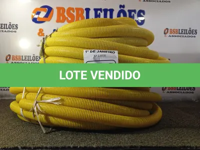 LOTE 122 - 02 ROLOS DE MANGUEIRA CORRUGADA. (NO ESTADO) ATENÇÃO! FAZER A VISITAÇÃO ANTES DE ARREMATAR, NÃO SABEMOS SE FUNCIONA. LEILÃO NÃO TEM GARANTIA E NEM DEVOLUÇÃO, SUJEITO A POSSÍVEIS AVARIAS VISÍVEIS/OCULTAS E/OU AUSÊNCIA DE COMPONENTES.