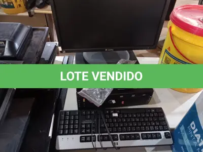LOTE 301 - 01 CPU, 01 MONITOR, 01 TECLADO E 01 MOUSE. (NO ESTADO) ATENÇÃO! FAZER A VISITAÇÃO ANTES DE ARREMATAR, NÃO SABEMOS SE FUNCIONA. LEILÃO NÃO TEM GARANTIA E NEM DEVOLUÇÃO, SUJEITO A POSSÍVEIS AVARIAS VISÍVEIS/OCULTAS E/OU AUSÊNCIA DE COMPONENTES.