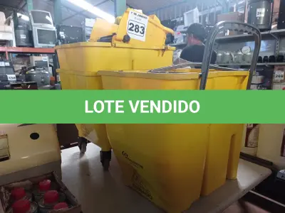 LOTE 283 - 04 CARRINHOS DE LIMPEZA INCOMPLETOS. (NO ESTADO) ATENÇÃO! FAZER A VISITAÇÃO ANTES DE ARREMATAR, NÃO SABEMOS SE FUNCIONA. LEILÃO NÃO TEM GARANTIA E NEM DEVOLUÇÃO, SUJEITO A POSSÍVEIS AVARIAS VISÍVEIS/OCULTAS E/OU AUSÊNCIA DE COMPONENTES.