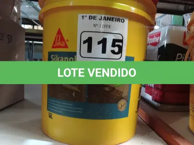 LOTE 115 - 01 BALDE DE SIKANOL ALVENARIA, ADITIVO PLASTIFICANTE PARA ARGAMASSA DE ASSENTAMENTO E REBOCO 18L. (NO ESTADO) ATENÇÃO! FAZER A VISITAÇÃO ANTES DE ARREMATAR, NÃO SABEMOS SE FUNCIONA. LEILÃO NÃO TEM GARANTIA E NEM DEVOLUÇÃO, SUJEITO A POSSÍVEIS AVARIAS VISÍVEIS/OCULTAS E/OU AUSÊNCIA DE COMPONENTES.