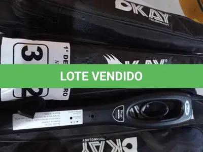 LOTE 312 - 10 DETECTORES DE METAIS. (NO ESTADO) ATENÇÃO! FAZER A VISITAÇÃO ANTES DE ARREMATAR, NÃO SABEMOS SE FUNCIONA. LEILÃO NÃO TEM GARANTIA E NEM DEVOLUÇÃO, SUJEITO A POSSÍVEIS AVARIAS VISÍVEIS/OCULTAS E/OU AUSÊNCIA DE COMPONENTES.