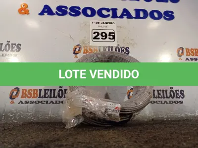 LOTE 295 - 01 ROLO DE CABO FLEXÍVEL 100M 1X2,5MM NA COR CINZA. (NOVO). (NO ESTADO) ATENÇÃO! FAZER A VISITAÇÃO ANTES DE ARREMATAR, NÃO SABEMOS SE FUNCIONA. LEILÃO NÃO TEM GARANTIA E NEM DEVOLUÇÃO, SUJEITO A POSSÍVEIS AVARIAS VISÍVEIS/OCULTAS E/OU AUSÊNCIA DE COMPONENTES.
