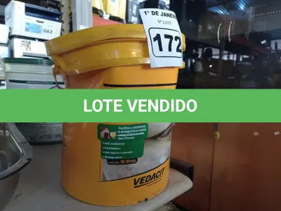 LOTE 172 - 01 BALDE DE DESMOLDANTE PARA CONCRETO A SER REVESTIDO 18L. (NO ESTADO) ATENÇÃO! FAZER A VISITAÇÃO ANTES DE ARREMATAR, NÃO SABEMOS SE FUNCIONA. LEILÃO NÃO TEM GARANTIA E NEM DEVOLUÇÃO, SUJEITO A POSSÍVEIS AVARIAS VISÍVEIS/OCULTAS E/OU AUSÊNCIA DE COMPONENTES.