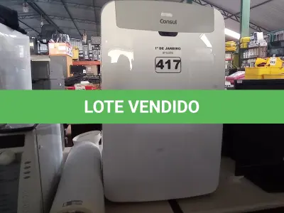 LOTE 417 - 01 AR CONDICIONADO PORTÁTIL MARCA CÔNSUL 220V. (NO ESTADO) ATENÇÃO! FAZER A VISITAÇÃO ANTES DE ARREMATAR, NÃO SABEMOS SE FUNCIONA. LEILÃO NÃO TEM GARANTIA E NEM DEVOLUÇÃO, SUJEITO A POSSÍVEIS AVARIAS VISÍVEIS/OCULTAS E/OU AUSÊNCIA DE COMPONENTES.
