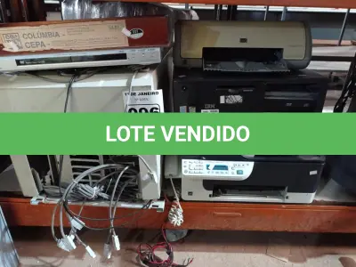 LOTE 096 - 03 IMPRESSORAS, 01 CPU, 01 DVD, 01 CENTRAL TELEFÔNICA E 01 ESCALA COLÚMBIA DE MATURIDADE INTELECTUAL. (NO ESTADO) ATENÇÃO! FAZER A VISITAÇÃO ANTES DE ARREMATAR, NÃO SABEMOS SE FUNCIONA. LEILÃO NÃO TEM GARANTIA E NEM DEVOLUÇÃO, SUJEITO A POSSÍVEIS AVARIAS VISÍVEIS/OCULTAS E/OU AUSÊNCIA DE COMPONENTES.