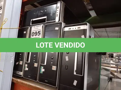 LOTE 095 - 05 CPU’S MARCAS E MODELOS DIVERSOS. (NO ESTADO) ATENÇÃO! FAZER A VISITAÇÃO ANTES DE ARREMATAR, NÃO SABEMOS SE FUNCIONA. LEILÃO NÃO TEM GARANTIA E NEM DEVOLUÇÃO, SUJEITO A POSSÍVEIS AVARIAS VISÍVEIS/OCULTAS E/OU AUSÊNCIA DE COMPONENTES.
