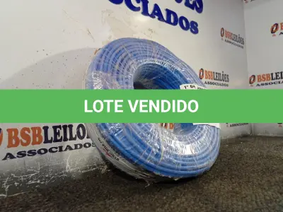 LOTE 375 - 01 ROLO DE CABO FLEXÍVEL 100M 1X10MM NA COR AZUL. (NOVO). (NO ESTADO) ATENÇÃO! FAZER A VISITAÇÃO ANTES DE ARREMATAR, NÃO SABEMOS SE FUNCIONA. LEILÃO NÃO TEM GARANTIA E NEM DEVOLUÇÃO, SUJEITO A POSSÍVEIS AVARIAS VISÍVEIS/OCULTAS E/OU AUSÊNCIA DE COMPONENTES.