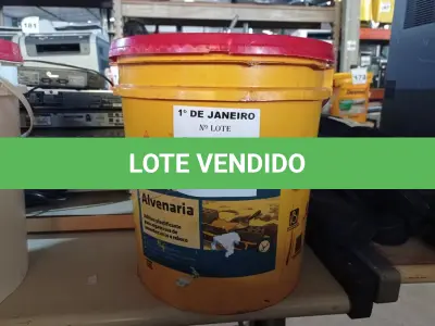 LOTE 233 - 01 BALDE DE SIKANOL ALVENARIA, ADITIVO PLASTIFICANTE PARA ARGAMASSA DE ASSENTAMENTO E REBOCO 18L. (NO ESTADO) ATENÇÃO! FAZER A VISITAÇÃO ANTES DE ARREMATAR, NÃO SABEMOS SE FUNCIONA. LEILÃO NÃO TEM GARANTIA E NEM DEVOLUÇÃO, SUJEITO A POSSÍVEIS AVARIAS VISÍVEIS/OCULTAS E/OU AUSÊNCIA DE COMPONENTES.