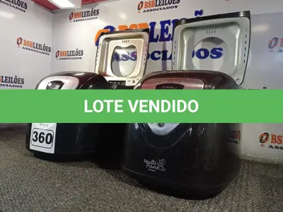 LOTE 360 - 02 PANIFICADORAS MULTIPANE BRITÂNIA. (NO ESTADO) ATENÇÃO! FAZER A VISITAÇÃO ANTES DE ARREMATAR, NÃO SABEMOS SE FUNCIONA. LEILÃO NÃO TEM GARANTIA E NEM DEVOLUÇÃO, SUJEITO A POSSÍVEIS AVARIAS VISÍVEIS/OCULTAS E/OU AUSÊNCIA DE COMPONENTES.