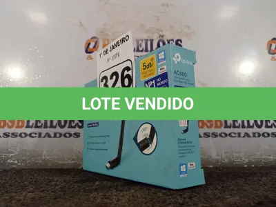 LOTE 326 - 01 ADAPTADOR WIRELESS TPLINK AC600. (NO ESTADO) ATENÇÃO! FAZER A VISITAÇÃO ANTES DE ARREMATAR, NÃO SABEMOS SE FUNCIONA. LEILÃO NÃO TEM GARANTIA E NEM DEVOLUÇÃO, SUJEITO A POSSÍVEIS AVARIAS VISÍVEIS/OCULTAS E/OU AUSÊNCIA DE COMPONENTES.