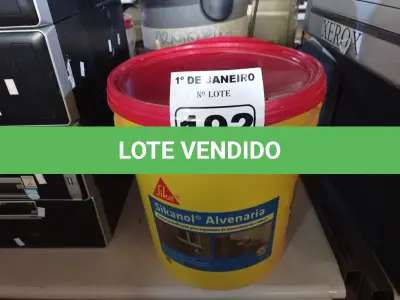 LOTE 192 - 01 BALDE DE SIKANOL ALVENARIA, ADITIVO PLASTIFICANTE PARA ARGAMASSA DE ASSENTAMENTO E REBOCO 18L. (NO ESTADO) ATENÇÃO! FAZER A VISITAÇÃO ANTES DE ARREMATAR, NÃO SABEMOS SE FUNCIONA. LEILÃO NÃO TEM GARANTIA E NEM DEVOLUÇÃO, SUJEITO A POSSÍVEIS AVARIAS VISÍVEIS/OCULTAS E/OU AUSÊNCIA DE COMPONENTES.