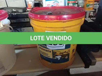 LOTE 233 - 01 BALDE DE SIKANOL ALVENARIA, ADITIVO PLASTIFICANTE PARA ARGAMASSA DE ASSENTAMENTO E REBOCO 18L. (NO ESTADO) ATENÇÃO! FAZER A VISITAÇÃO ANTES DE ARREMATAR, NÃO SABEMOS SE FUNCIONA. LEILÃO NÃO TEM GARANTIA E NEM DEVOLUÇÃO, SUJEITO A POSSÍVEIS AVARIAS VISÍVEIS/OCULTAS E/OU AUSÊNCIA DE COMPONENTES.