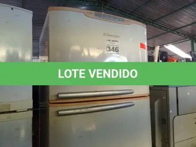 LOTE 346 - 01 GELADEIRA FROST FREE MARCA ELECTROLUX 220V. (NO ESTADO) ATENÇÃO! FAZER A VISITAÇÃO ANTES DE ARREMATAR, NÃO SABEMOS SE FUNCIONA. LEILÃO NÃO TEM GARANTIA E NEM DEVOLUÇÃO, SUJEITO A POSSÍVEIS AVARIAS VISÍVEIS/OCULTAS E/OU AUSÊNCIA DE COMPONENTES.