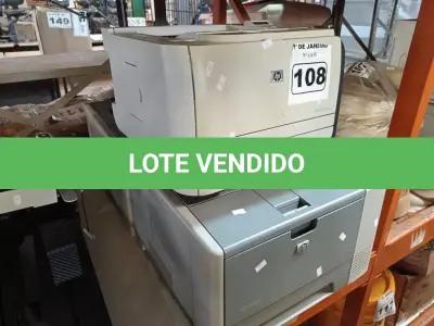 LOTE 108 - 03 IMPRESSORAS MARCAS HP SENDO 02 LASERJET 2420 E 01 LASERJET P2055DN. (NO ESTADO) ATENÇÃO! FAZER A VISITAÇÃO ANTES DE ARREMATAR, NÃO SABEMOS SE FUNCIONA. LEILÃO NÃO TEM GARANTIA E NEM DEVOLUÇÃO, SUJEITO A POSSÍVEIS AVARIAS VISÍVEIS/OCULTAS E/OU AUSÊNCIA DE COMPONENTES.