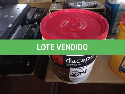 LOTE 229 - 01 BALDE DE GRANILITE RUSTICO DACAPÓ 25KG. (NO ESTADO) ATENÇÃO! FAZER A VISITAÇÃO ANTES DE ARREMATAR, NÃO SABEMOS SE FUNCIONA. LEILÃO NÃO TEM GARANTIA E NEM DEVOLUÇÃO, SUJEITO A POSSÍVEIS AVARIAS VISÍVEIS/OCULTAS E/OU AUSÊNCIA DE COMPONENTES.