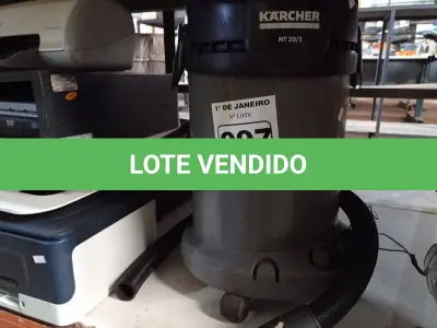 LOTE 097 - 01 ASPIRADOR DE PÓ MARCA KARCHER NT 20/1 220V. (NO ESTADO) ATENÇÃO! FAZER A VISITAÇÃO ANTES DE ARREMATAR, NÃO SABEMOS SE FUNCIONA. LEILÃO NÃO TEM GARANTIA E NEM DEVOLUÇÃO, SUJEITO A POSSÍVEIS AVARIAS VISÍVEIS/OCULTAS E/OU AUSÊNCIA DE COMPONENTES.