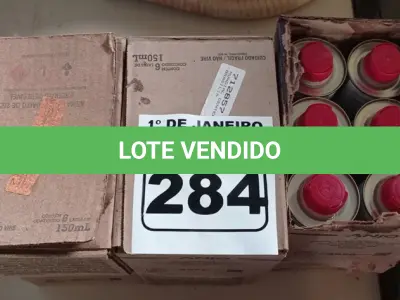 LOTE 284 - 01 LOTE COM VÁRIAS LATAS DE VERNIZ CATALIZADOR PU 150ML. (NO ESTADO) ATENÇÃO! FAZER A VISITAÇÃO ANTES DE ARREMATAR, NÃO SABEMOS SE FUNCIONA. LEILÃO NÃO TEM GARANTIA E NEM DEVOLUÇÃO, SUJEITO A POSSÍVEIS AVARIAS VISÍVEIS/OCULTAS E/OU AUSÊNCIA DE COMPONENTES.
