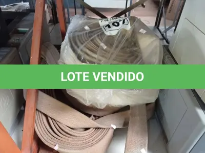 LOTE 107 - 02 ROLOS DE MANGUEIRA DE INCÊNDIO. (NO ESTADO) ATENÇÃO! FAZER A VISITAÇÃO ANTES DE ARREMATAR, NÃO SABEMOS SE FUNCIONA. LEILÃO NÃO TEM GARANTIA E NEM DEVOLUÇÃO, SUJEITO A POSSÍVEIS AVARIAS VISÍVEIS/OCULTAS E/OU AUSÊNCIA DE COMPONENTES.