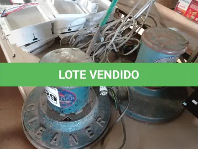 LOTE 129 - 02 ENCERADEIRAS INDUSTRIAL INCOMPLETAS. (NO ESTADO) ATENÇÃO! FAZER A VISITAÇÃO ANTES DE ARREMATAR, NÃO SABEMOS SE FUNCIONA. LEILÃO NÃO TEM GARANTIA E NEM DEVOLUÇÃO, SUJEITO A POSSÍVEIS AVARIAS VISÍVEIS/OCULTAS E/OU AUSÊNCIA DE COMPONENTES.