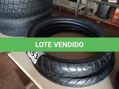 LOTE 453 - 02 PNEUS DE MOTO 90/90/21, 100/90/19. (NO ESTADO) ATENÇÃO! FAZER A VISITAÇÃO ANTES DE ARREMATAR, NÃO SABEMOS SE FUNCIONA. LEILÃO NÃO TEM GARANTIA E NEM DEVOLUÇÃO, SUJEITO A POSSÍVEIS AVARIAS VISÍVEIS/OCULTAS E/OU AUSÊNCIA DE COMPONENTES.