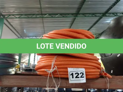 LOTE 122 - 02 ROLOS DE MANGUEIRA CORRUGADA CONDUITE NA COR LARANJA. (NO ESTADO) ATENÇÃO! FAZER A VISITAÇÃO ANTES DE ARREMATAR, NÃO SABEMOS SE FUNCIONA. LEILÃO NÃO TEM GARANTIA E NEM DEVOLUÇÃO, SUJEITO A POSSÍVEIS AVARIAS VISÍVEIS/OCULTAS E/OU AUSÊNCIA DE COMPONENTES.