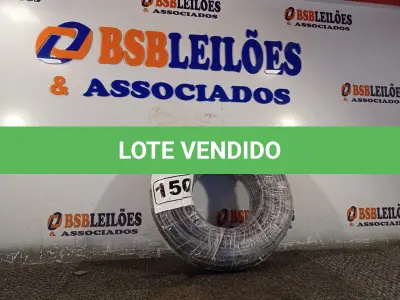 LOTE 150 - 01 ROLO DE CABO FLEXÍVEL 100M 1X10MM NA COR PRETA(NOVO). (NO ESTADO) ATENÇÃO! FAZER A VISITAÇÃO ANTES DE ARREMATAR, NÃO SABEMOS SE FUNCIONA. LEILÃO NÃO TEM GARANTIA E NEM DEVOLUÇÃO, SUJEITO A POSSÍVEIS AVARIAS VISÍVEIS/OCULTAS E/OU AUSÊNCIA DE COMPONENTES.