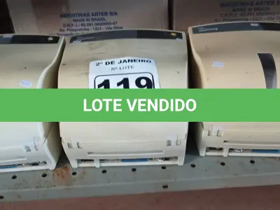 LOTE 119 - 03 IMPRESSORAS DE ETIQUETAS. (NO ESTADO) ATENÇÃO! FAZER A VISITAÇÃO ANTES DE ARREMATAR, NÃO SABEMOS SE FUNCIONA. LEILÃO NÃO TEM GARANTIA E NEM DEVOLUÇÃO, SUJEITO A POSSÍVEIS AVARIAS VISÍVEIS/OCULTAS E/OU AUSÊNCIA DE COMPONENTES.