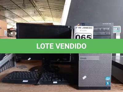 LOTE 065 - 01 CPU, 01 TECLADO E 01 MONITOR. (NO ESTADO) ATENÇÃO! FAZER A VISITAÇÃO ANTES DE ARREMATAR, NÃO SABEMOS SE FUNCIONA. LEILÃO NÃO TEM GARANTIA E NEM DEVOLUÇÃO, SUJEITO A POSSÍVEIS AVARIAS VISÍVEIS/OCULTAS E/OU AUSÊNCIA DE COMPONENTES.