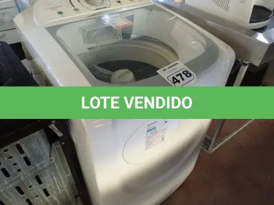 LOTE 478 - 01 MÁQUINA DE LAVAR ROUPAS MARCA ELECTROLUX 12KG 220V. (NO ESTADO) ATENÇÃO! FAZER A VISITAÇÃO ANTES DE ARREMATAR, NÃO SABEMOS SE FUNCIONA. LEILÃO NÃO TEM GARANTIA E NEM DEVOLUÇÃO, SUJEITO A POSSÍVEIS AVARIAS VISÍVEIS/OCULTAS E/OU AUSÊNCIA DE COMPONENTES.