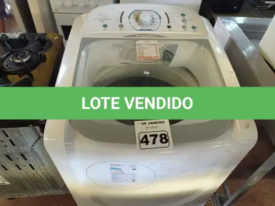 LOTE 478 - 01 MÁQUINA DE LAVAR ROUPAS MARCA ELECTROLUX 12KG 220V. (NO ESTADO) ATENÇÃO! FAZER A VISITAÇÃO ANTES DE ARREMATAR, NÃO SABEMOS SE FUNCIONA. LEILÃO NÃO TEM GARANTIA E NEM DEVOLUÇÃO, SUJEITO A POSSÍVEIS AVARIAS VISÍVEIS/OCULTAS E/OU AUSÊNCIA DE COMPONENTES.
