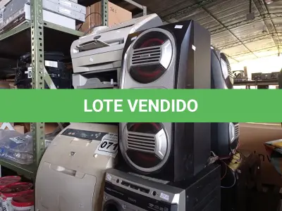 LOTE 071 - 03 IMPRESSORAS MARCAS E MODELOS DIVERSOS, 01 SCANNER, 01 APARELHO DE FAX E 01 APARELHO DE SOM. (NO ESTADO) ATENÇÃO! FAZER A VISITAÇÃO ANTES DE ARREMATAR, NÃO SABEMOS SE FUNCIONA. LEILÃO NÃO TEM GARANTIA E NEM DEVOLUÇÃO, SUJEITO A POSSÍVEIS AVARIAS VISÍVEIS/OCULTAS E/OU AUSÊNCIA DE COMPONENTES.