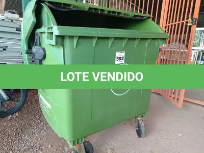 LOTE 582 - 01 CONTÊINER HDPE EN840 12000L.  (NO ESTADO) ATENÇÃO! FAZER A VISITAÇÃO ANTES DE ARREMATAR, NÃO SABEMOS SE FUNCIONA. LEILÃO NÃO TEM GARANTIA E NEM DEVOLUÇÃO, SUJEITO A POSSÍVEIS AVARIAS VISÍVEIS/OCULTAS E/OU AUSÊNCIA DE COMPONENTES.