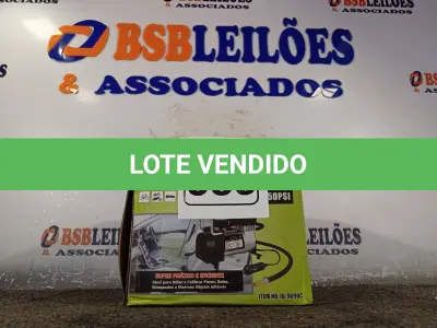 LOTE 039 - 01 COMPRESSOR DE AR PORTÁTIL. (NOVO) (NO ESTADO) ATENÇÃO! FAZER A VISITAÇÃO ANTES DE ARREMATAR, NÃO SABEMOS SE FUNCIONA. LEILÃO NÃO TEM GARANTIA E NEM DEVOLUÇÃO, SUJEITO A POSSÍVEIS AVARIAS VISÍVEIS/OCULTAS E/OU AUSÊNCIA DE COMPONENTES.